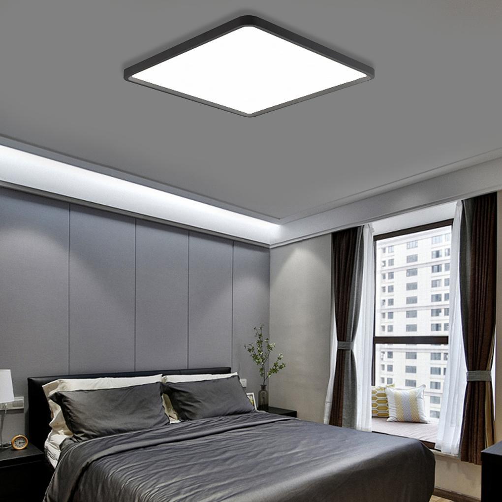 Modern Flat Industrial Black Flush Mount Ceiling Lights for Kitchen Dining Room Lighting-Lighom
