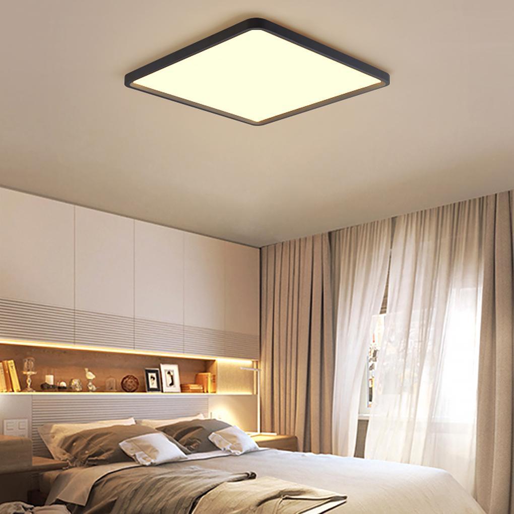 Modern Flat Industrial Black Flush Mount Ceiling Lights for Kitchen Dining Room Lighting-Lighom