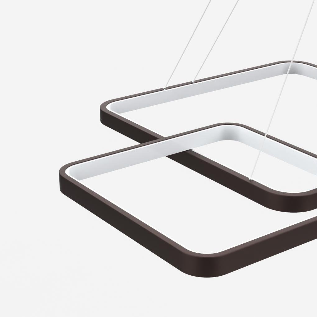 Modern LED Square Chandelier Foyer Chandelier with Remote Control for Living Room-Lighom