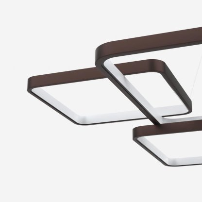 Modern LED Square Chandelier Foyer Chandelier with Remote Control for Living Room-Lighom