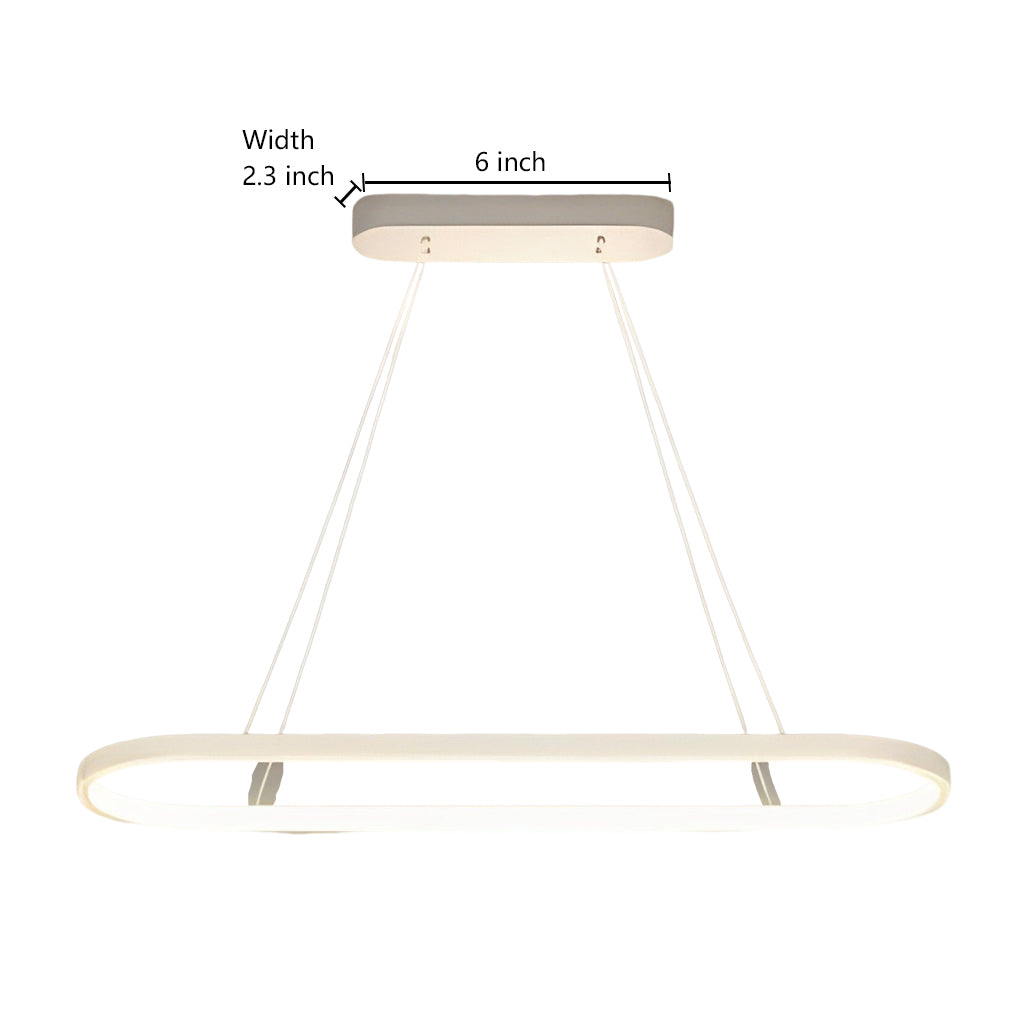 Modern Oval Hanging Chandelier Remote Control