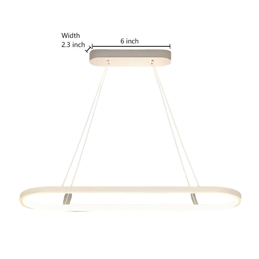 Modern Oval Hanging Chandelier Remote Control