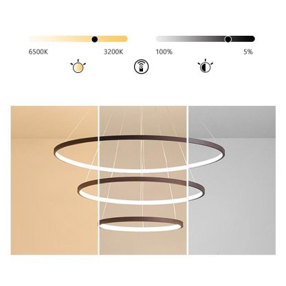 Hanging Dining Room Chandelier Modern Chandelier with Remote Control-Lighom