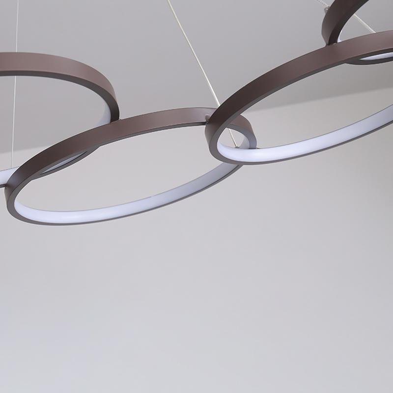 3-Ring Dimmable Kitchen Dining Chandelier with Remote