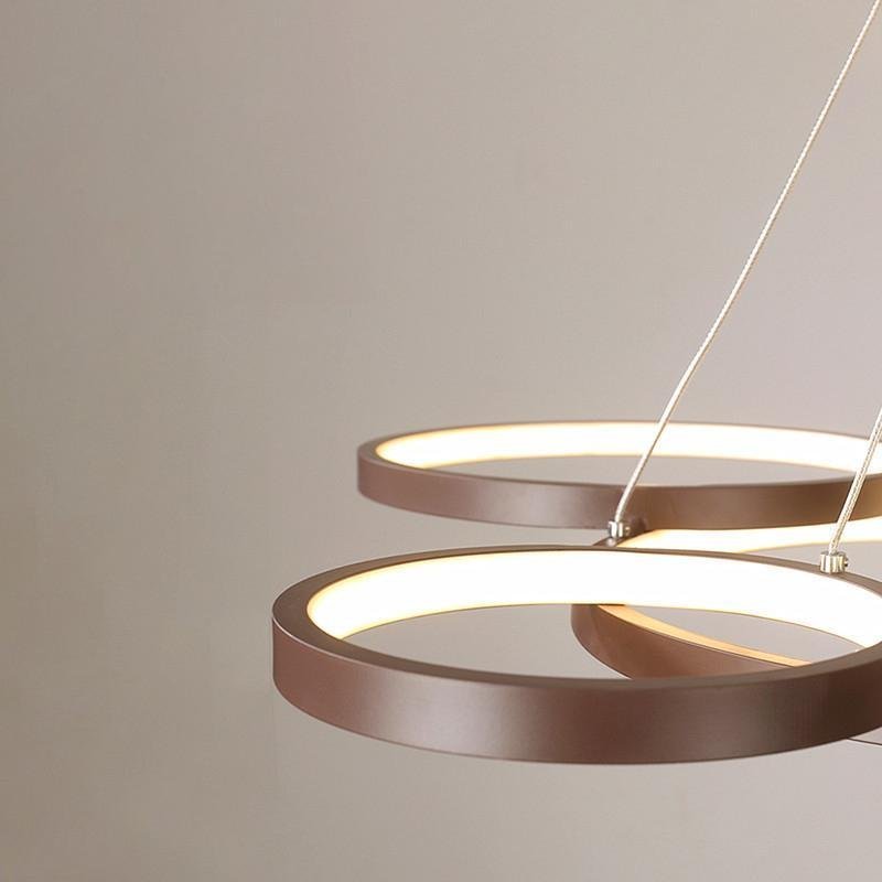 3-Ring Dimmable Kitchen Dining Chandelier with Remote