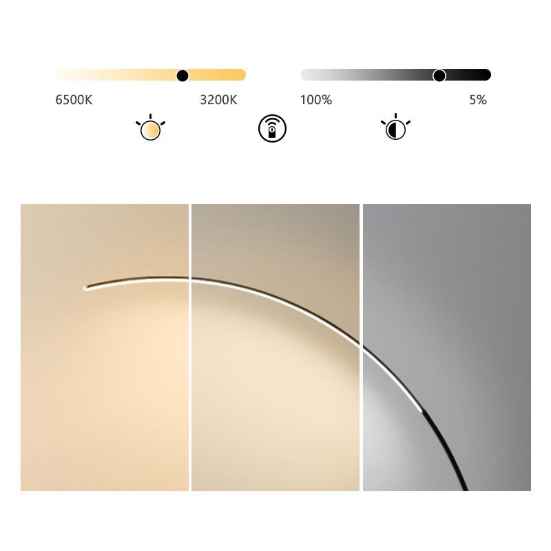 Strip LED Arc Floor Lamps-Lighom
