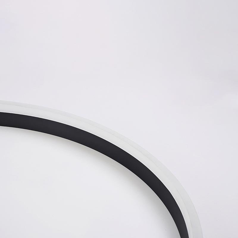 Black Round Flush Mount Kitchen Dining Ceiling Light