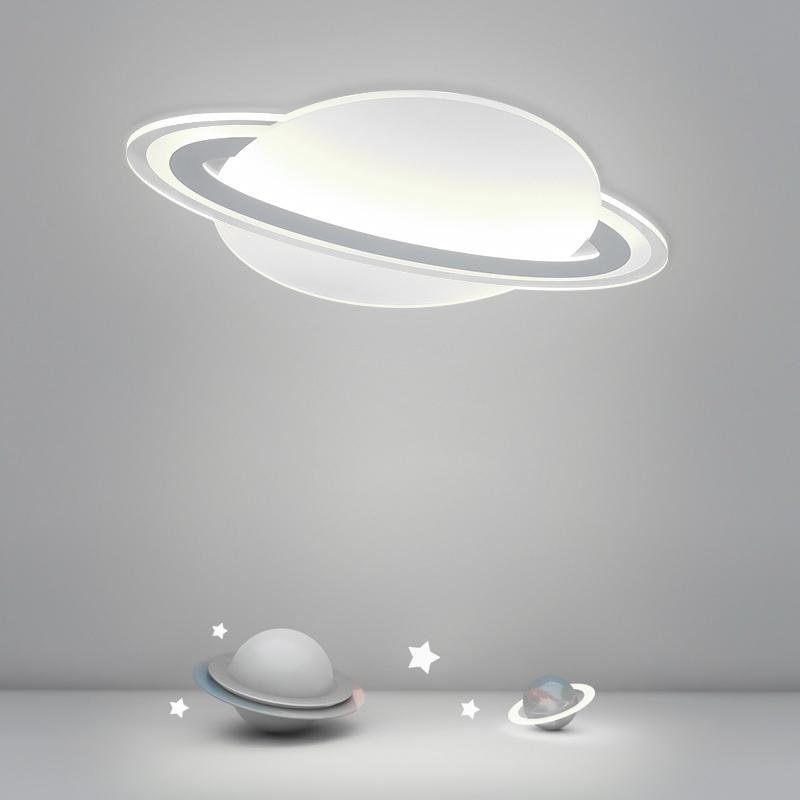 Modern Planet Dimmable LED Flush Mount with Remote