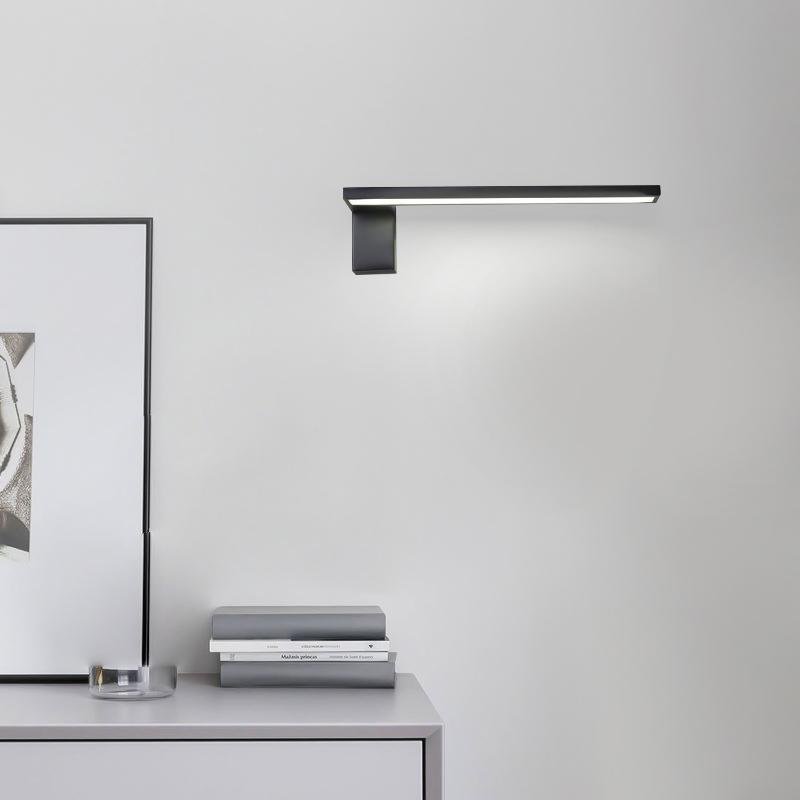 Modern LED L Shaped Black White Wall Sconce-Lighom