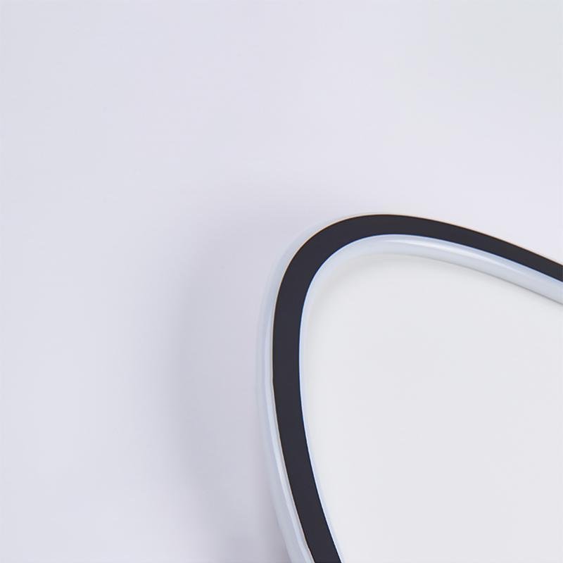 Black Abstract Shaped Industrial Flush Mount Bedroom Ceiling Lights-Lighom