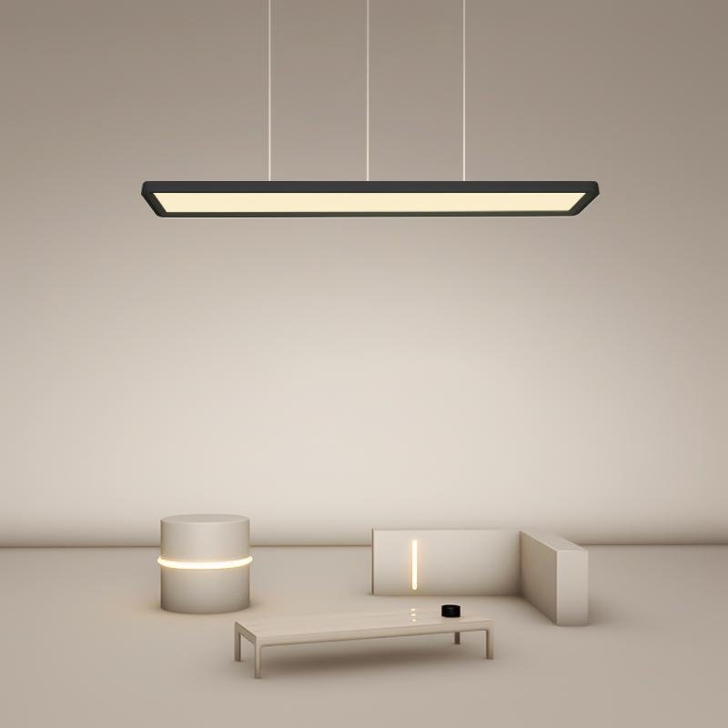 Black Rectangular Modern Farmhouse Living Room Chandelier