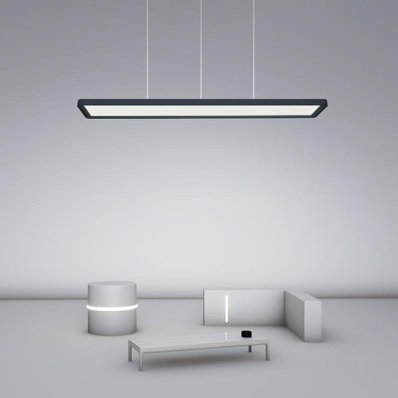 Black Rectangular Modern Farmhouse Living Room Chandelier