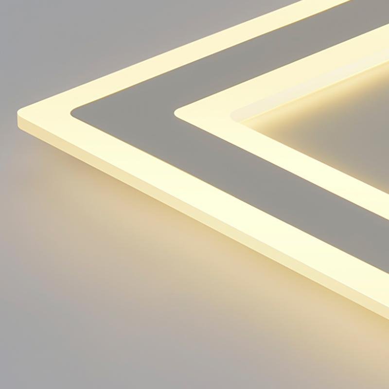 Modernist Square White Flush Mount Bedroom Ceiling Light