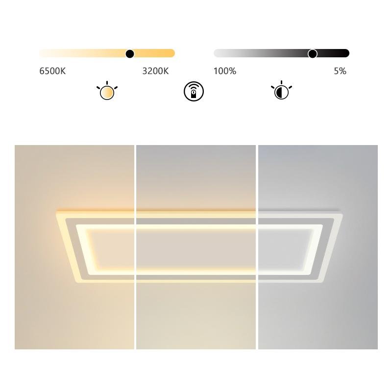 Modernist Square White Flush Mount Bedroom Ceiling Light