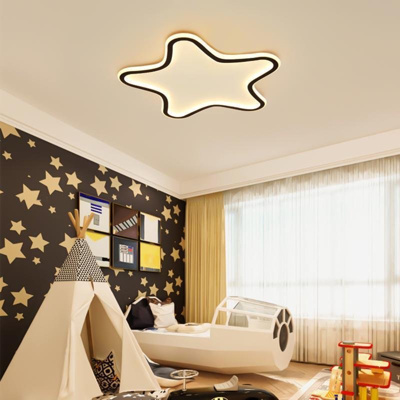 Modern Starfish Black Dimmable LED Flush Mount Ceiling Light