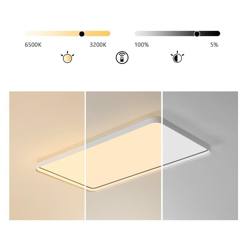 35'' Rectangular LED Modern Flush Mount Lighting for Living Room-Lighom