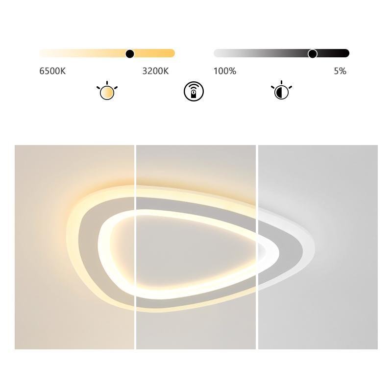 Triangle Shaped Modern Flush Mount Lights LED Ceiling Light-Lighom