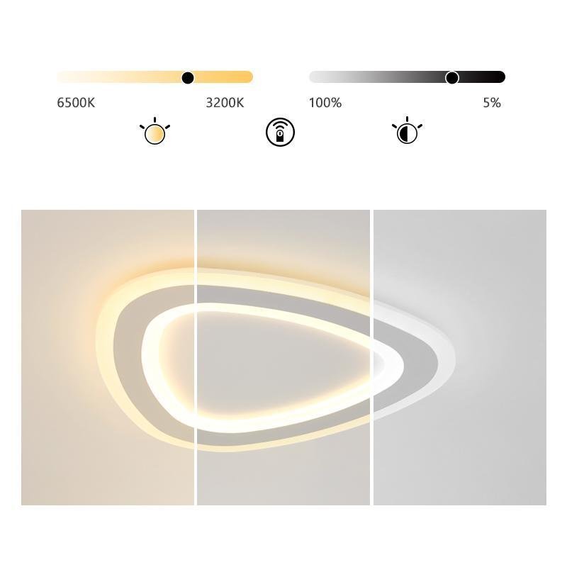 Triangle Shaped Modern Flush Mount Lights LED Ceiling Light-Lighom