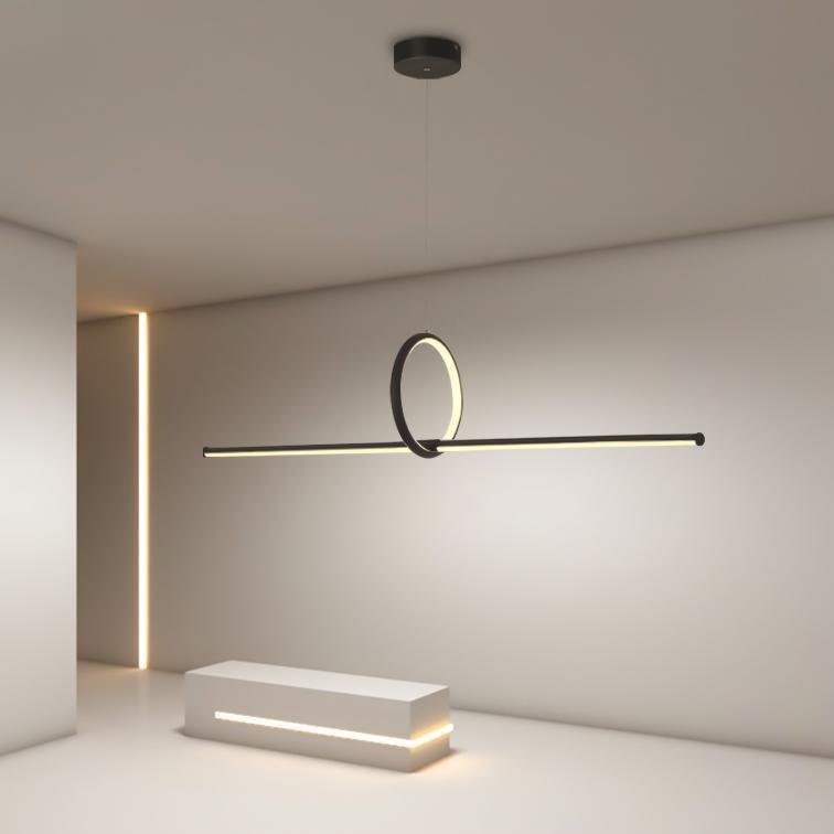 Modern pmma round synthetic pendant lighting — 24" L x 10" Dia / Cool White (6000K)