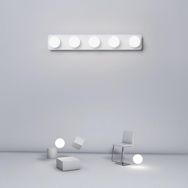 Lighom 5-head spotlight synthetic directional & spot lights for hallway — Cool White (6000K) / Strip