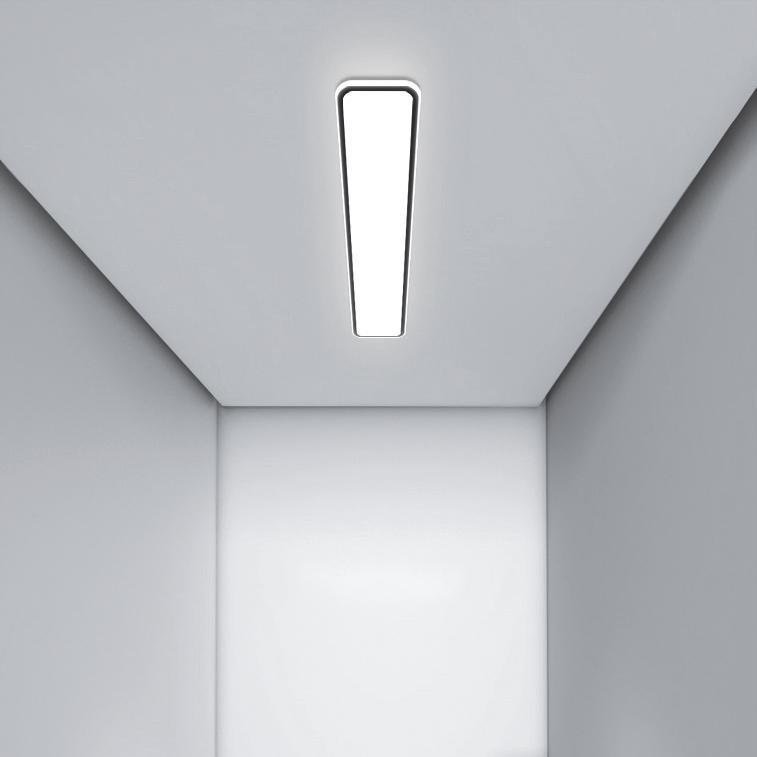 20"/30" Simple Modern Rectangular Black Flush Mount Light