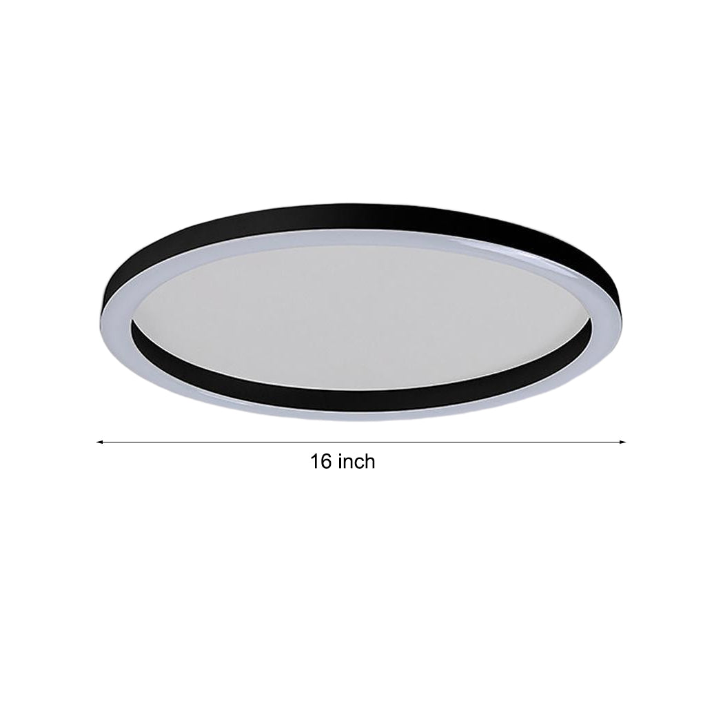 16" Modern Simple Circle Dimmable Flush Mount