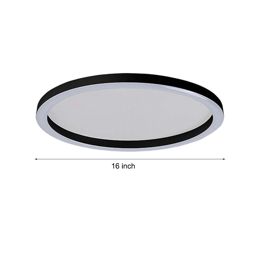 16" Modern Simple Circle Dimmable Flush Mount