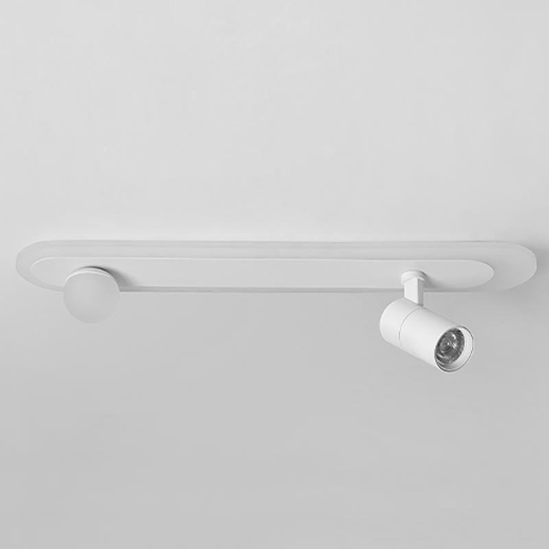 Rectangular LED Small Flush Mount Light with Spherical Bulb Spotlight-Lighom