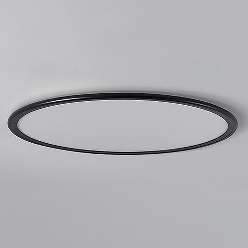 16" Modern Ultra-Thin White/Black Circle Flush
