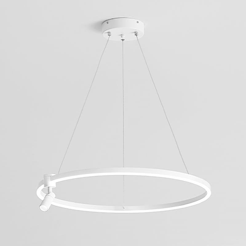 Simple Linear Modern Chandeliers Adjustable Angle Spotlight Circle Chandelier-Lighom