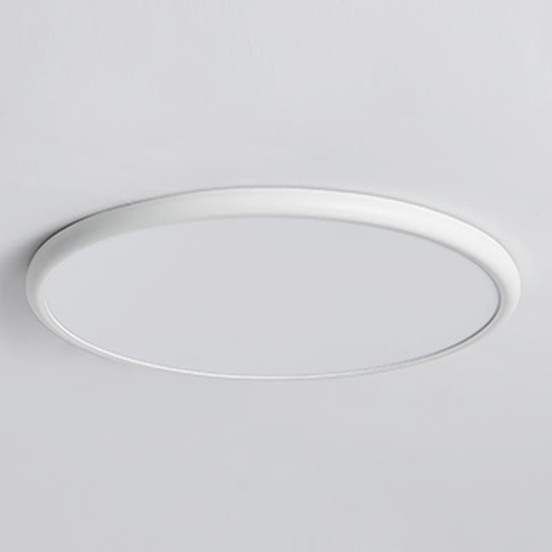 16" Modern Circle Black/White Flush Mount Light