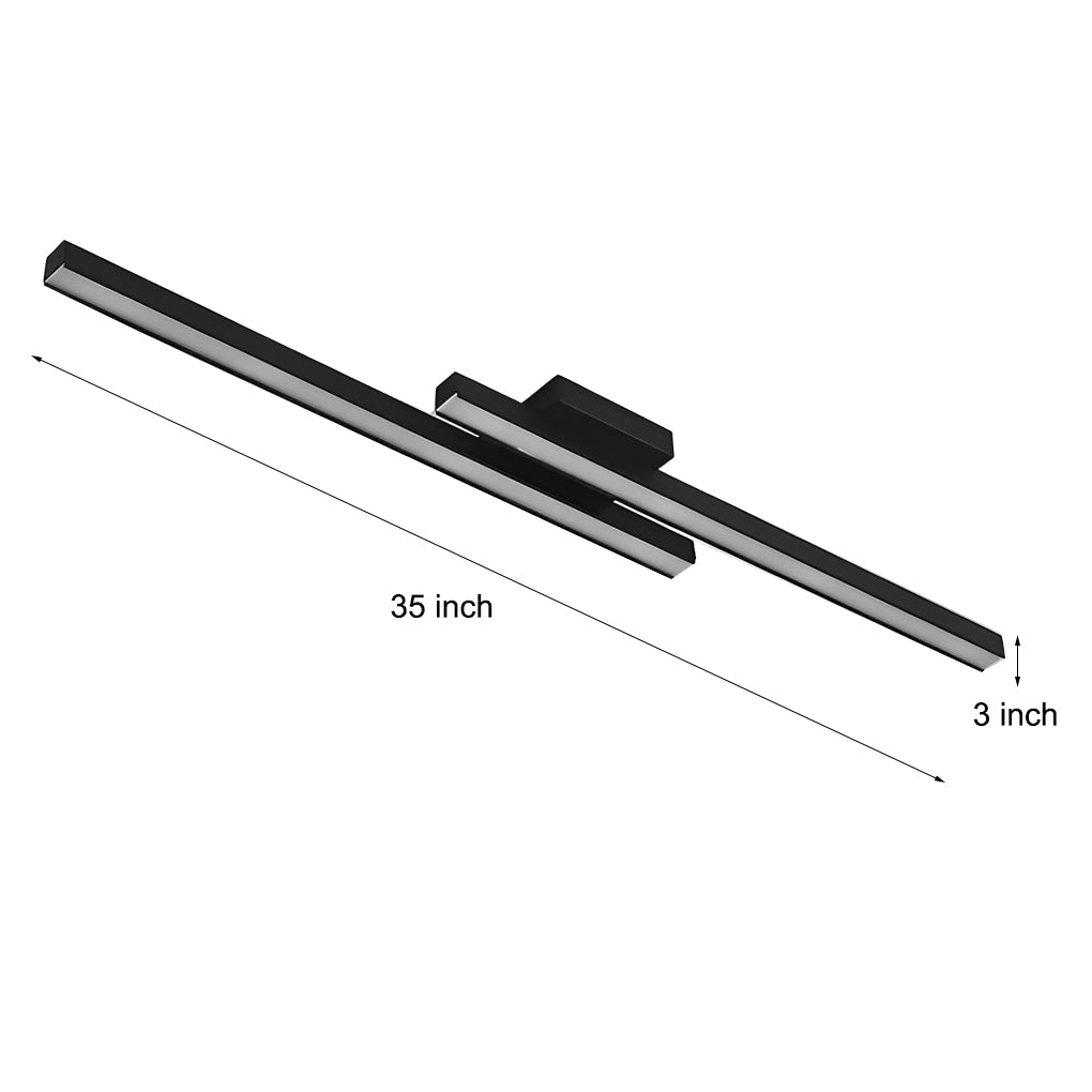 35'' Modern LED Rectangular Shaped Flush Mount Kitchen Lighting Ceiling Light-Lighom