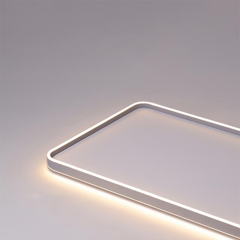 Gray contemporary rectangular flush mount lighting