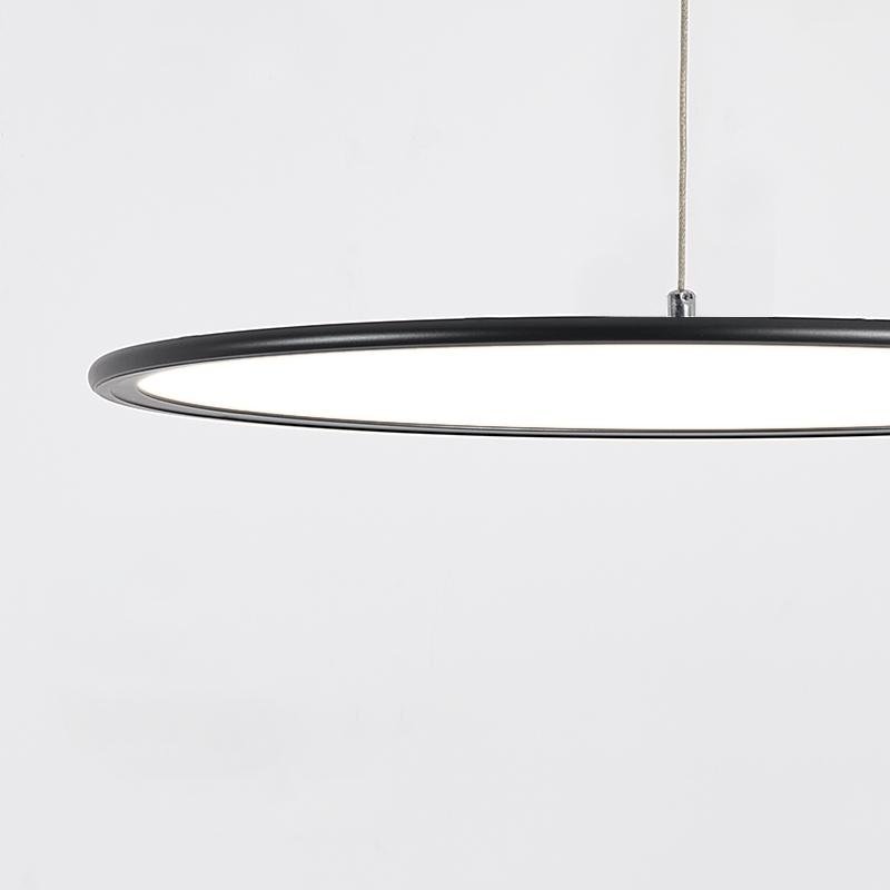 Minimalist Modern Circle Linear Industrial Pendant Lighting-Lighom