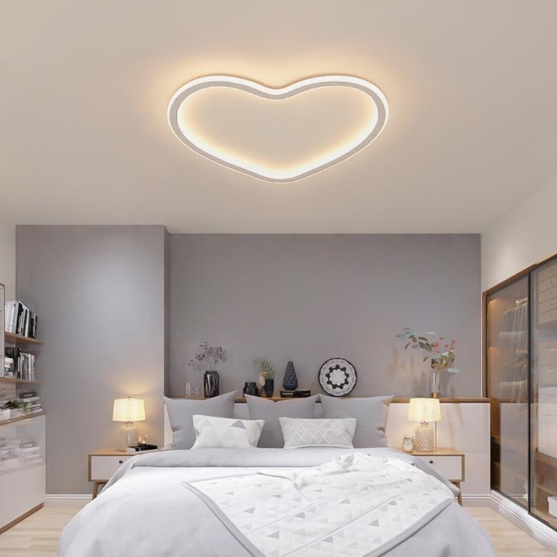 Heart-Shaped Industrial Black Flush Mount