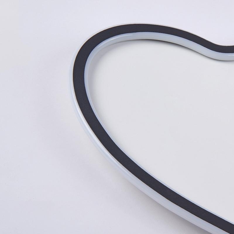 Heart-Shaped Industrial Black Flush Mount