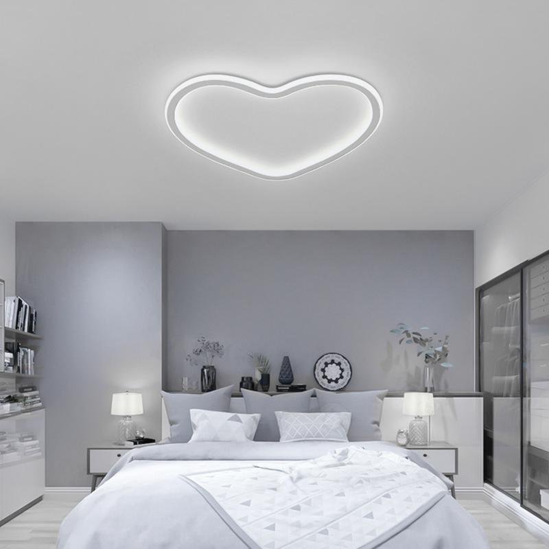 Heart-Shaped Industrial Black Flush Mount