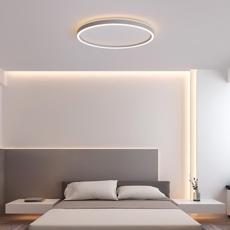 Modern Circle Halo Bedroom Flush Mount