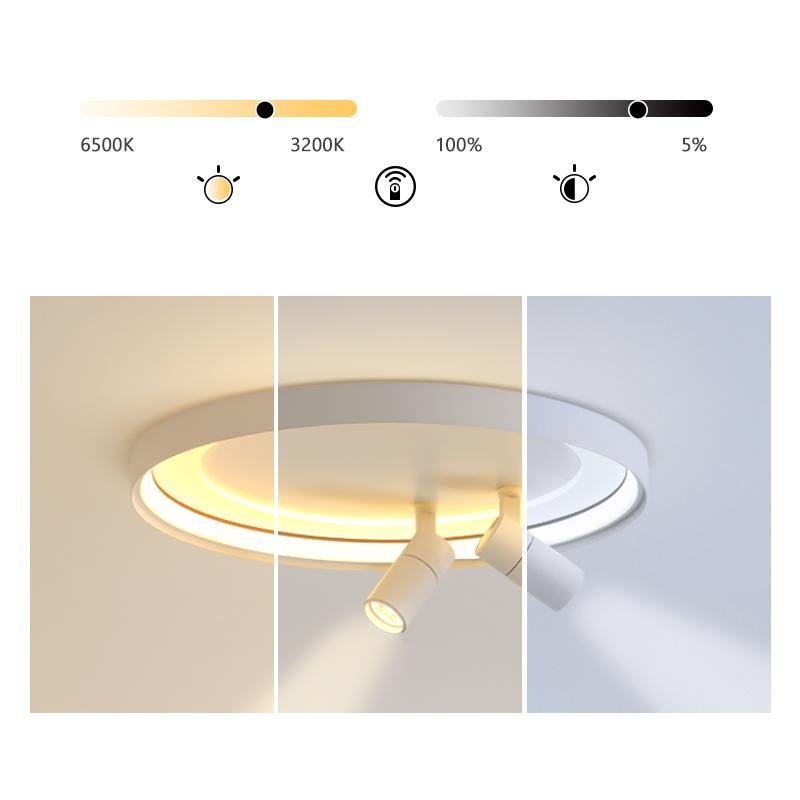 Industrial Flush Mount Kitchen Dining Ceiling — Dimmable / 24''
