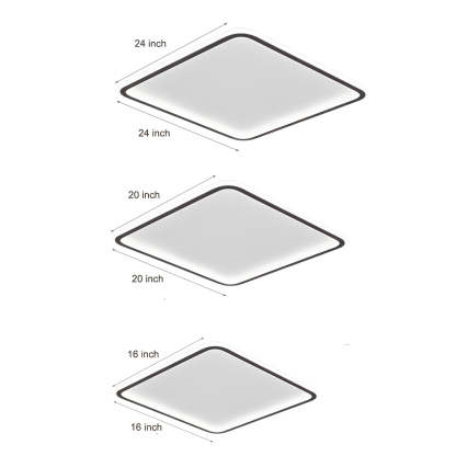 Square Industrial Black Flush Mount Ceiling Lights for Bedroom-Lighom