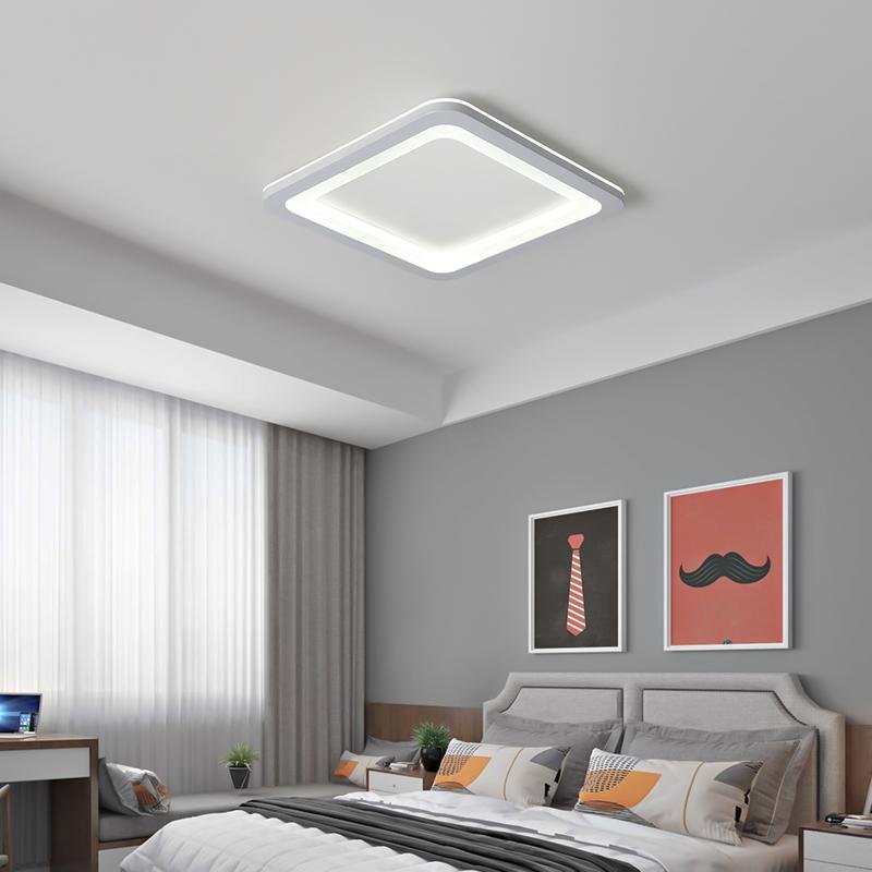 Gray Square Industrial Flush Mount Kitchen Ceiling Light