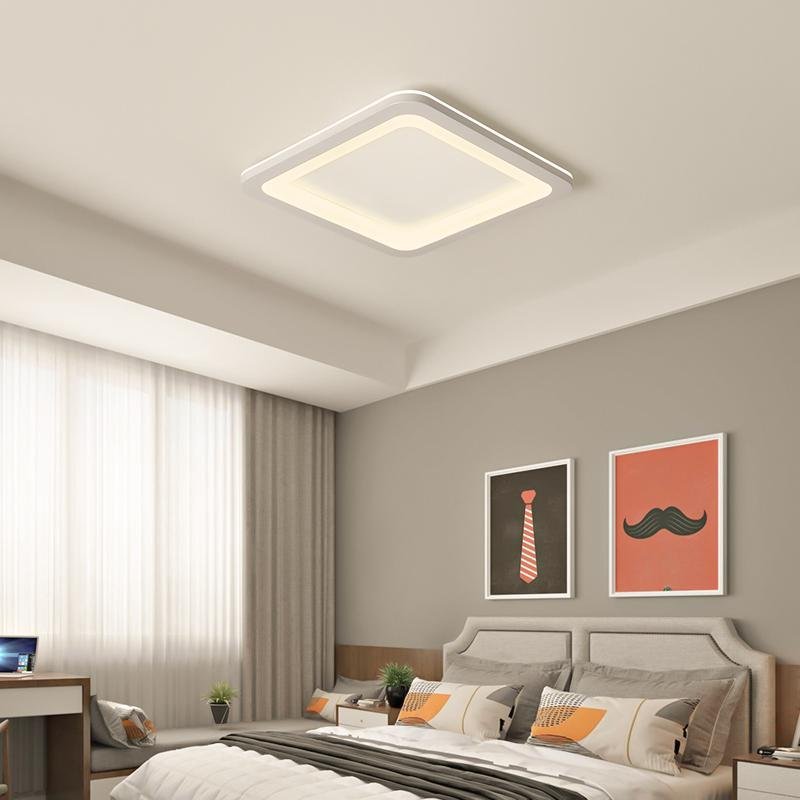 Gray Square Industrial Flush Mount Kitchen Ceiling Light