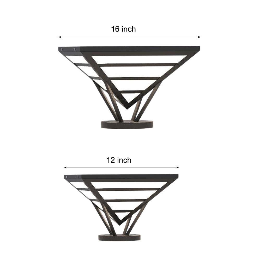 Industrial geometric pillar black outdoor post lights