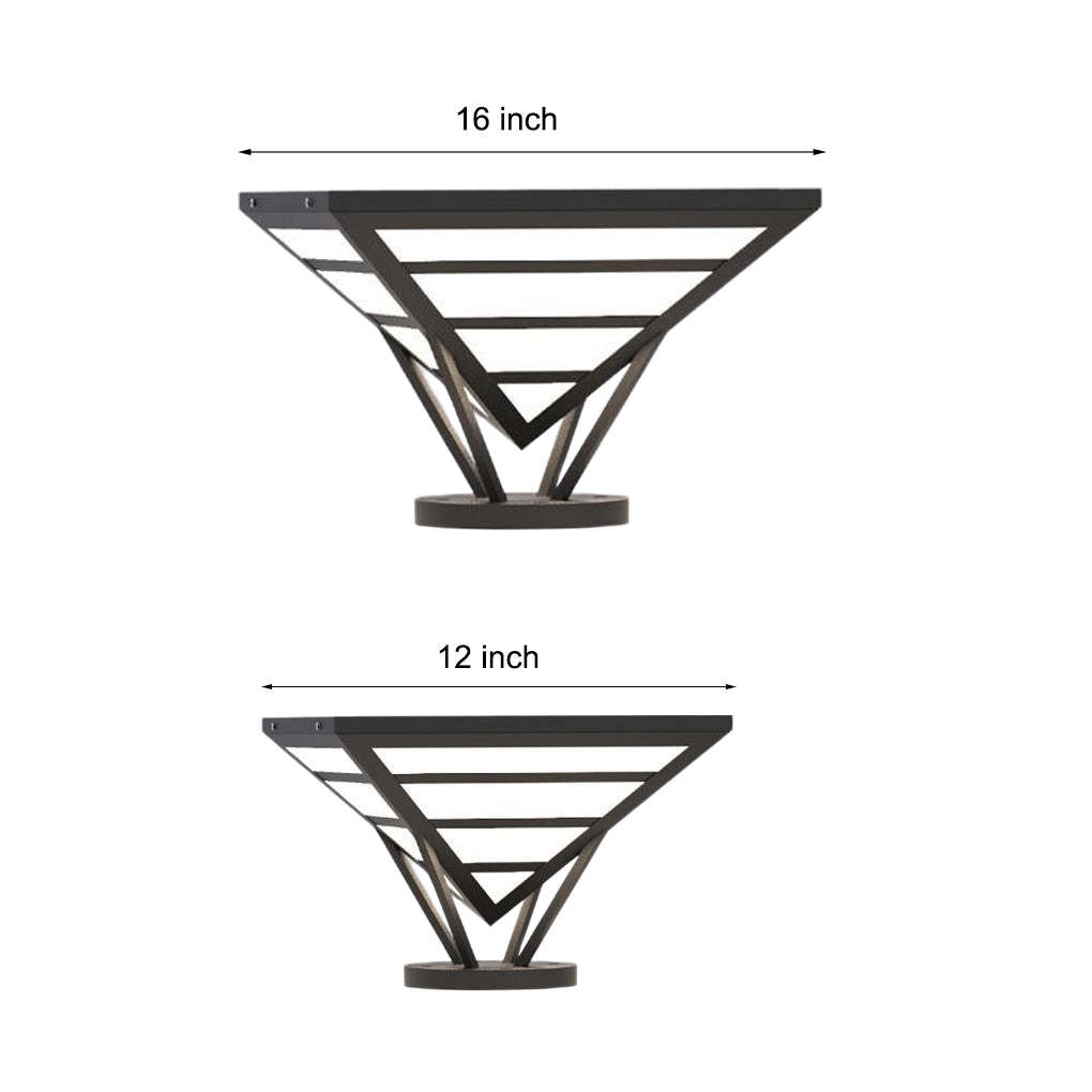 Industrial geometric pillar black outdoor post lights