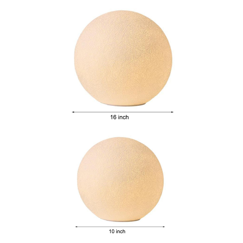 Resin Round Ball Moon LED Waterproof White Modern Outdoor Light Fence Lights-Lighom
