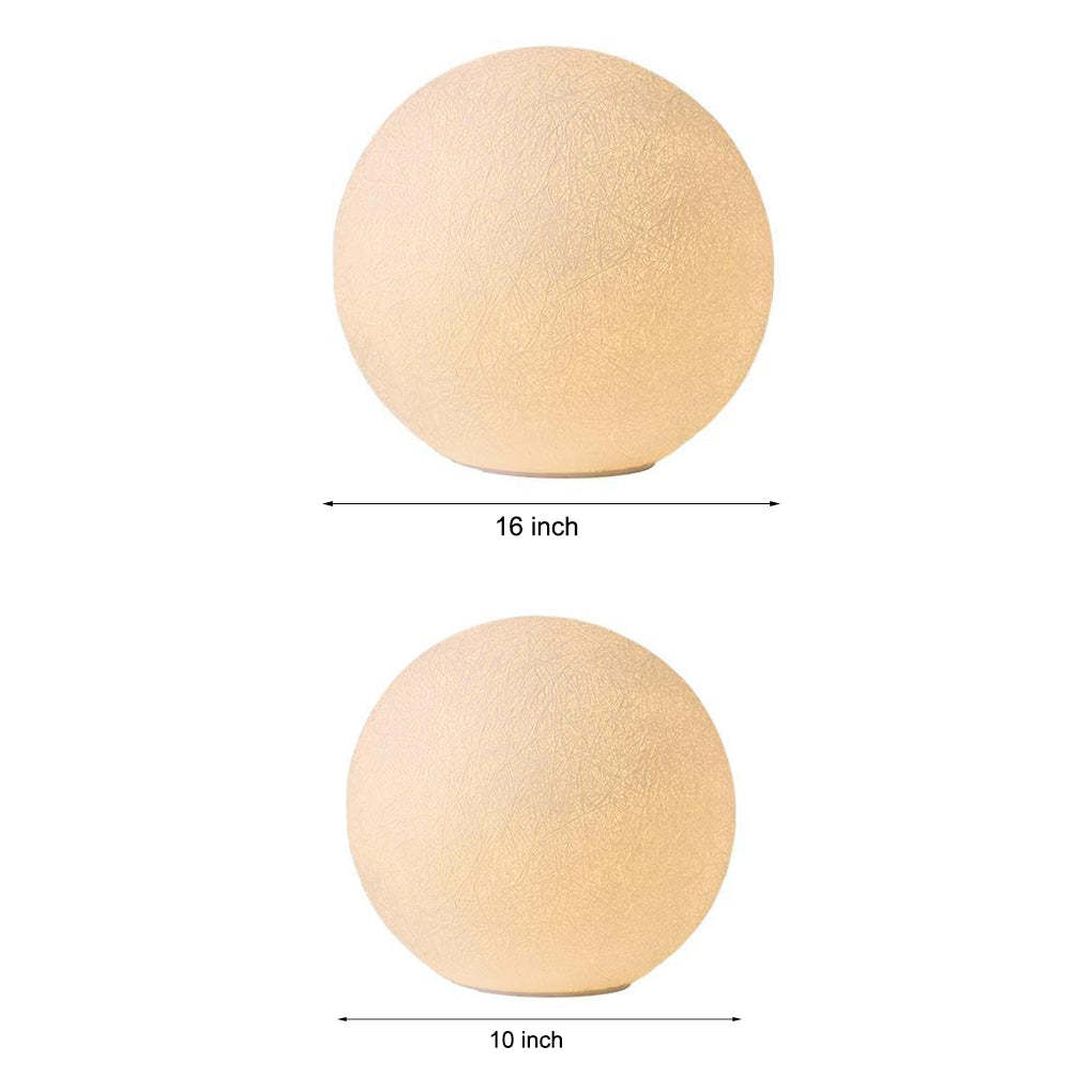 Resin Round Ball Moon LED Waterproof White Modern Outdoor Light Fence Lights-Lighom