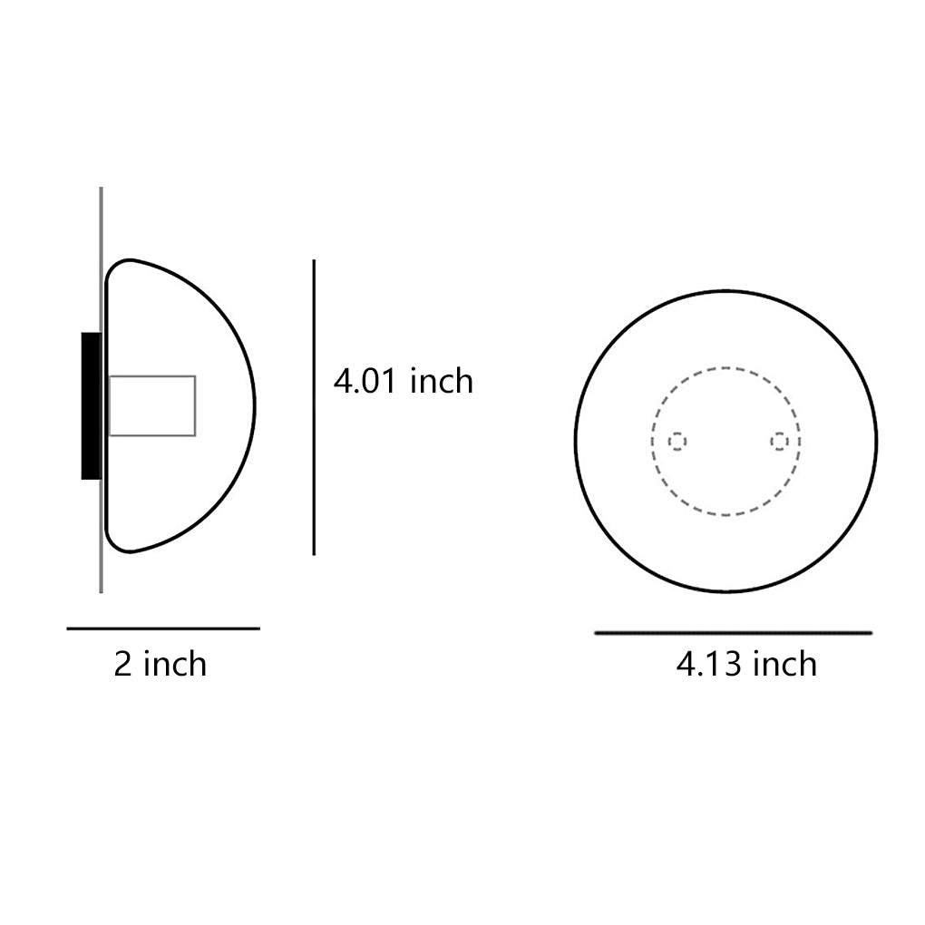 Round Bowl Glass LED Rustic Outdoor Wall Light