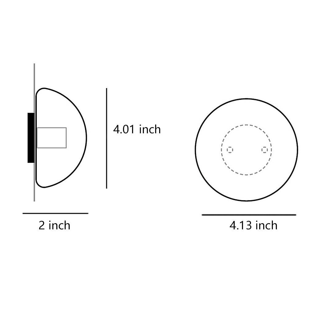 Round Bowl Glass LED Rustic Outdoor Wall Light