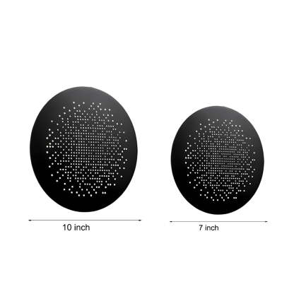 Circular Small Hollow Holes Waterproof LED Black Outdoor Wall Lights-Lighom