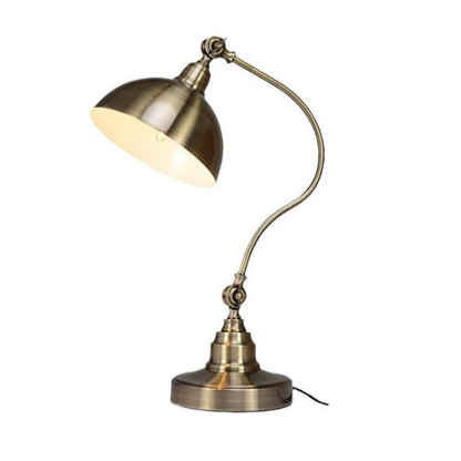 20'' Antique Metallic LED Desk Lamp with Adjustable Gooseneck for Task Lighting-Lighom